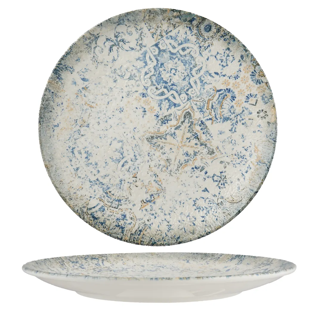 Ariane Porcelain DVCARN05M011027 Vital Coupe Round Rimless Plate, 10 5/8", Porcelain, Palma- 6/Case