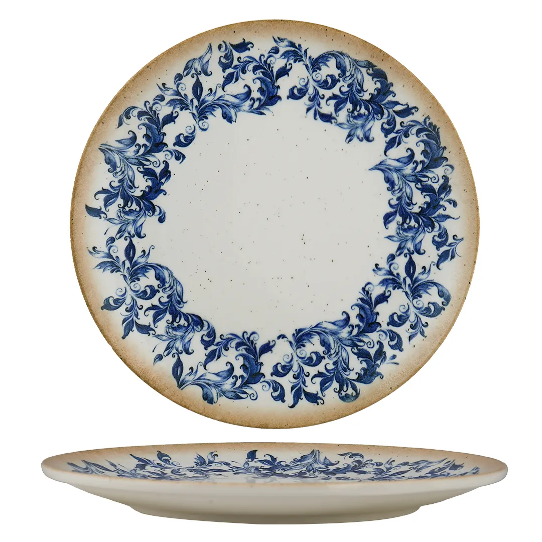 Ariane Porcelain DVCARN11K011027 - 10-5/8" Round Coupe Rimless Porcelain China Plate Set 6 - 6/Case