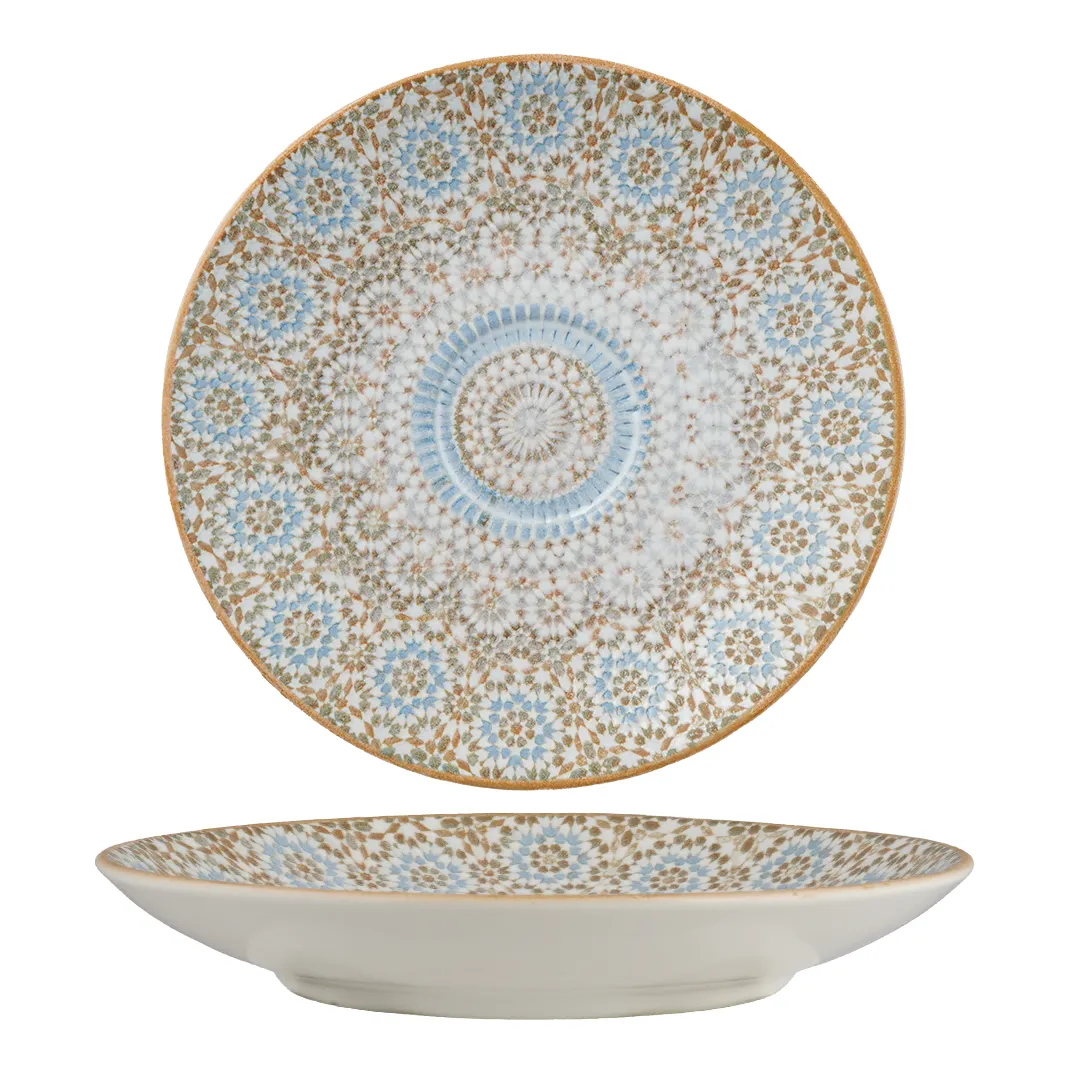 Ariane Porcelain DXRARN05Z014001 Luxury Tangier Saucer, 6" (15 Cm), Porcelain, Square - 12/Case