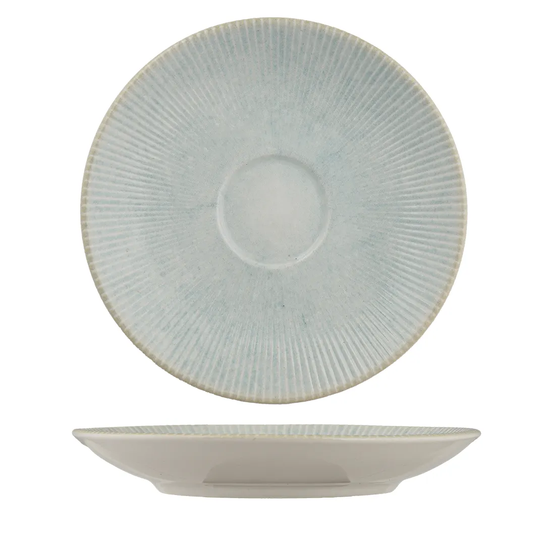 Ariane Porcelain DXRARN09T014001 Paros Aqua Square Saucer 6" (15 cm) Porcelain – 12/Case