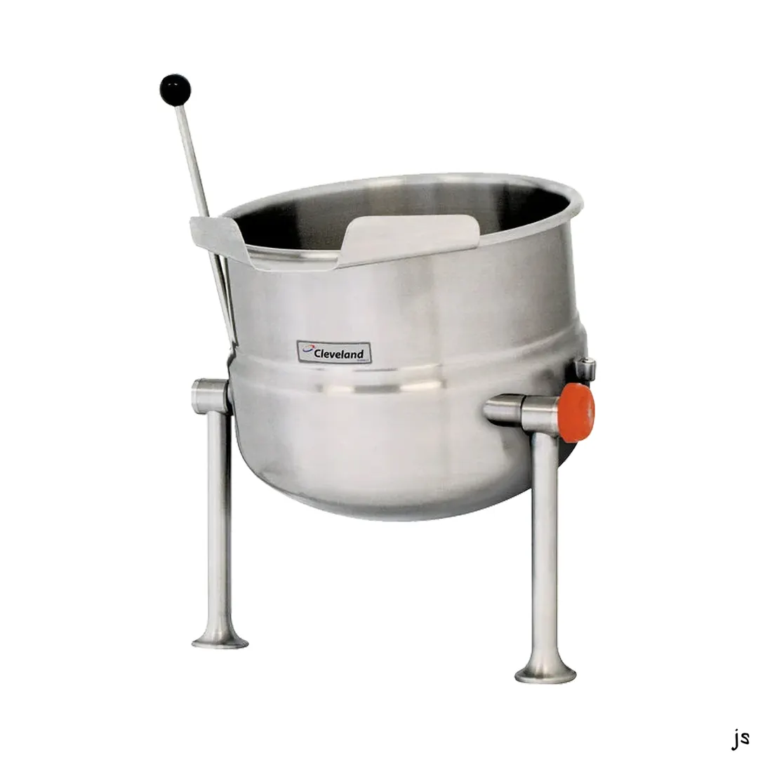 Cleveland KDT3T 3 Gallon Countertop Tilting 2/3 Steam Jacketed Direct Steam Kettle, Support Arm