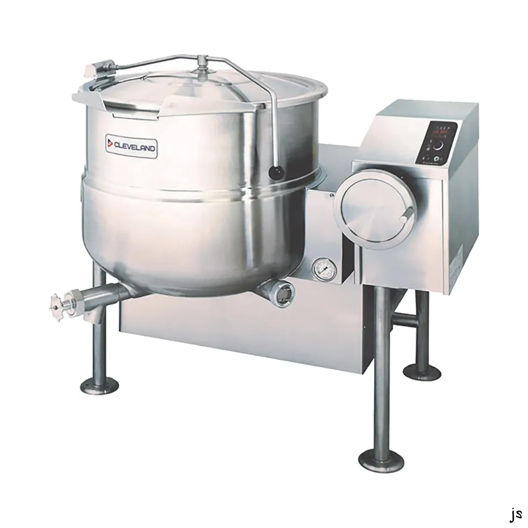 Cleveland KGL60T 60 Gallon Floor Tilting 2/3 Steam Jacketed Gas Kettle, 190.000 BTU