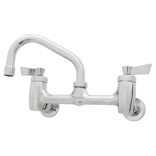 Fisher 13240 Faucet, Backsplash Mount, 8" Centers, 8" Swing Spout