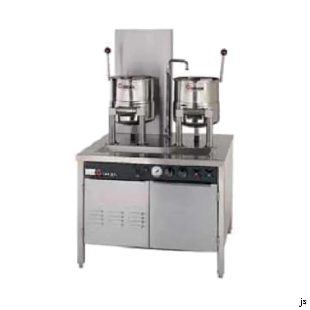 Groen 155742 15 Gallon Floor Tilting 2/3 Steam Jacketed Gas Kettle w/ 54" Cabinet, 200.000 BTU