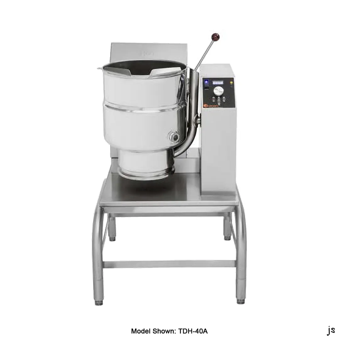 Groen TDH-40C 10 Gallon Countertop Tilting 2/3 Steam Jacketed Gas Kettle, 52.000 BTU