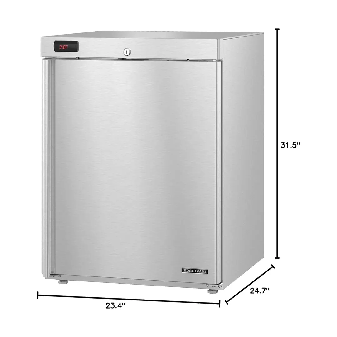 Hoshizaki HR24C 23"W Compact One Solid Door Undercounter Reach-in Refrigerator - Open box
