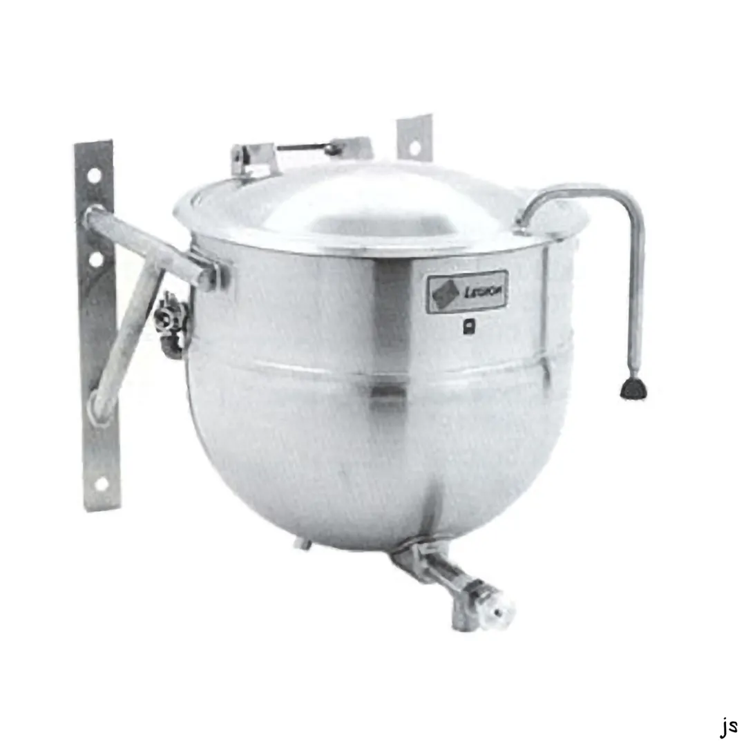 Legion LTWT-80 80 Gallon Wall Mount Stationary 2/3 Steam Jacketed Direct Steam Kettle, Wall-Bracket