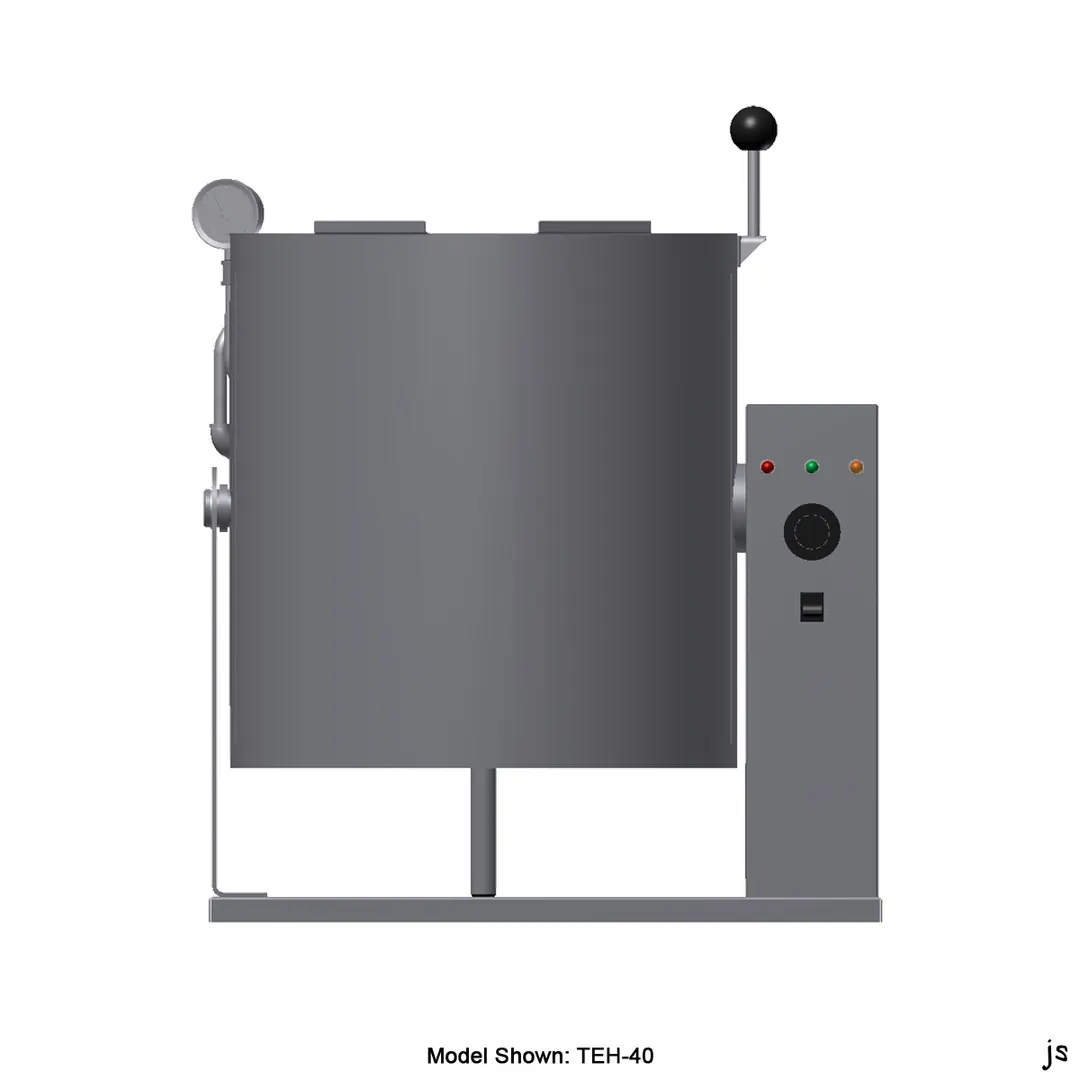 Legion TEH-40MV 10 Gallon Countertop Tilting 2/3 Steam Jacketed Electric Kettle w/ Mixer, 12.0kW