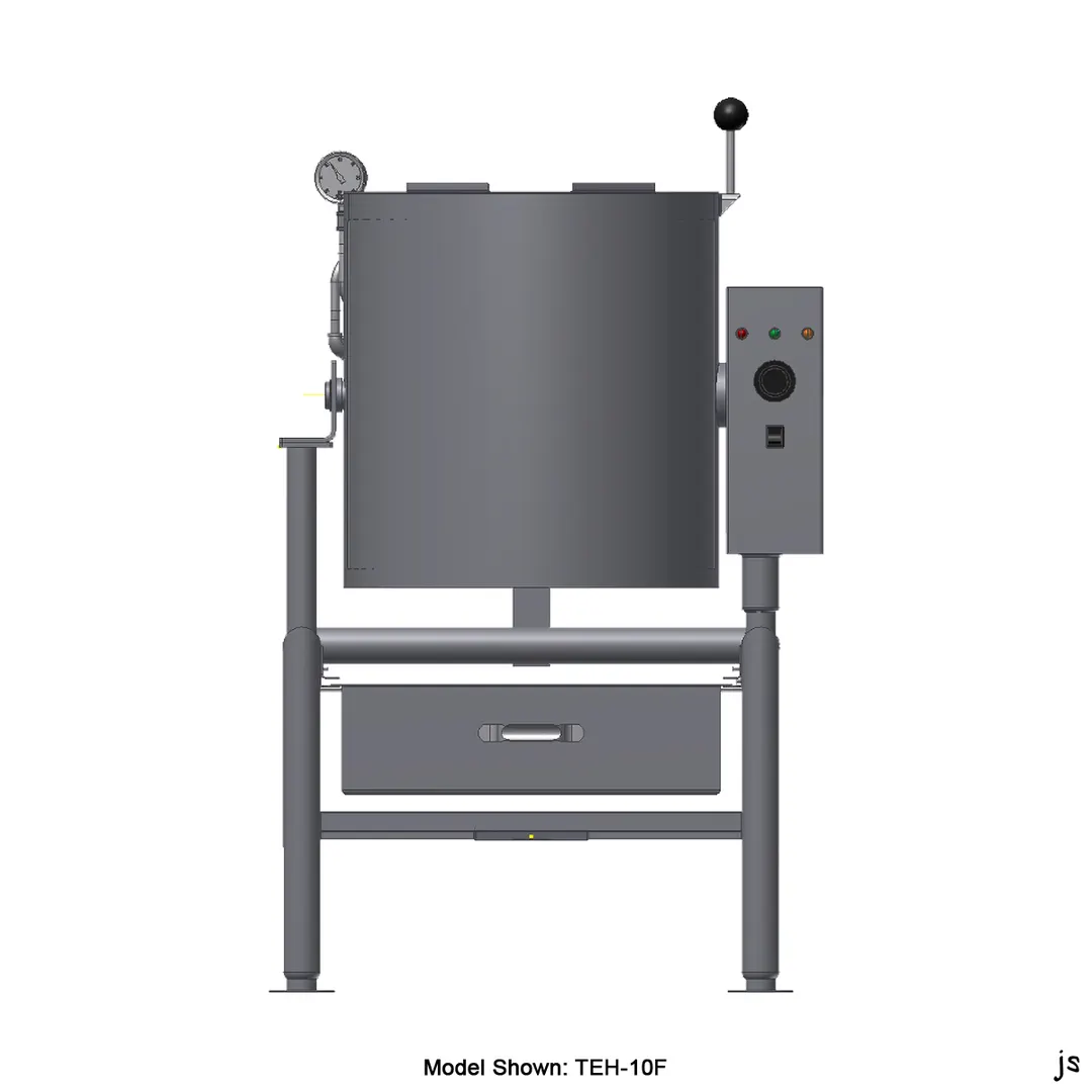 Legion TEH-5F-MV 5 Gallon Floor Tilting Full Steam Jacketed Electric Kettle w/ Quad-Leg Base