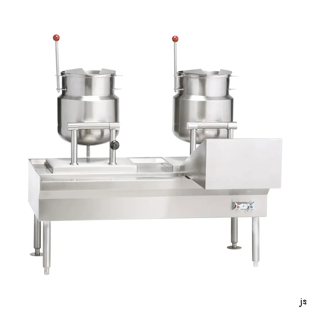 Vulcan VEKT50/66 12 Gallon Floor Tilting 2/3 Steam Jacketed Electric Kettle Assembly w/ 50" Stand