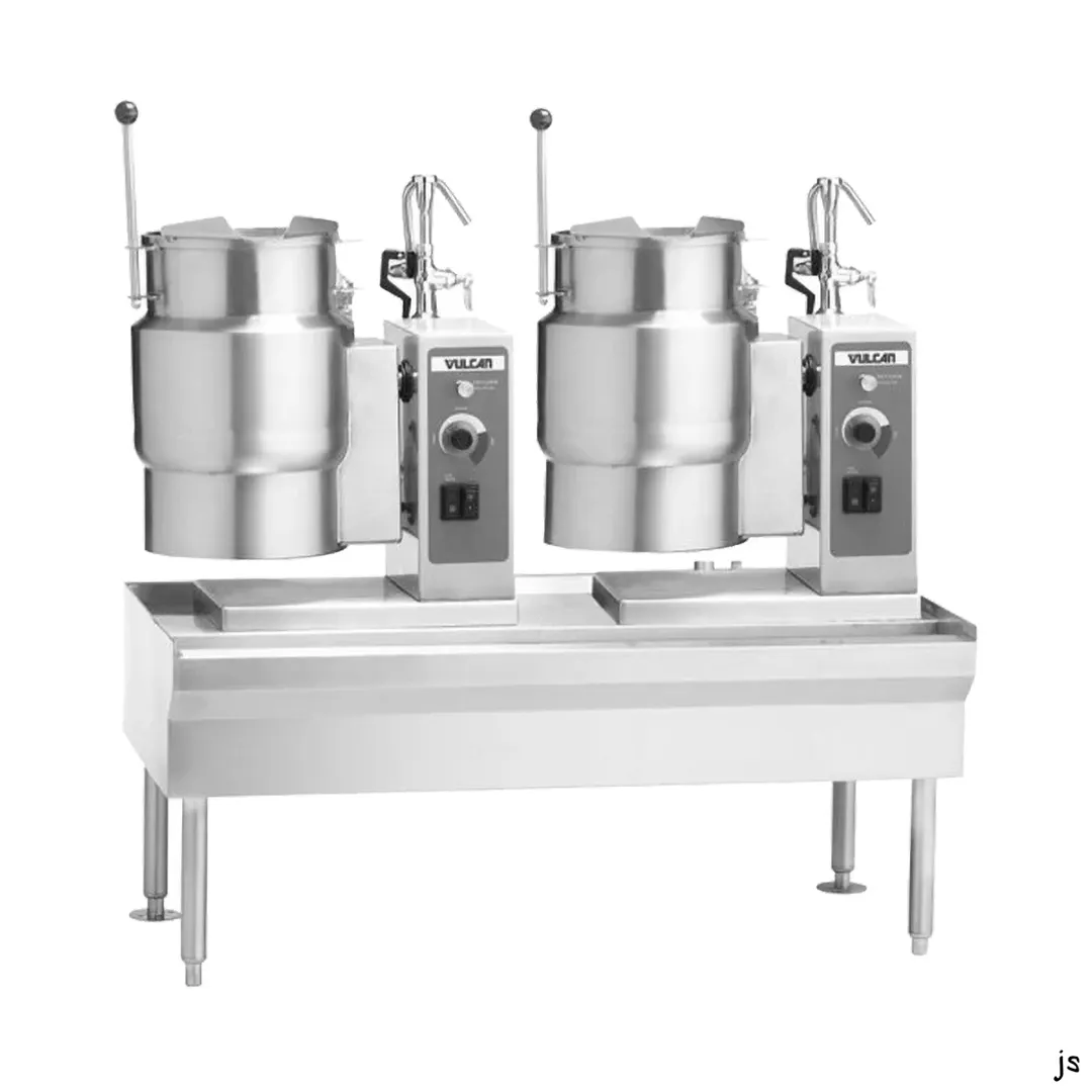 Vulcan VEKT64/1212 24 Gallon Floor Stationary 2/3 Steam Jacketed Electric Kettle Assembly, 64" Stand