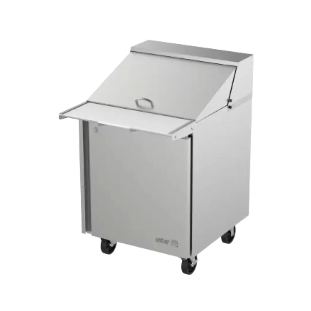 Asber APTM-27-12 27" One Section Mega Top Sandwich/Salad Prep Table w/ 1 Door, 12 pans, 6 cu. ft.