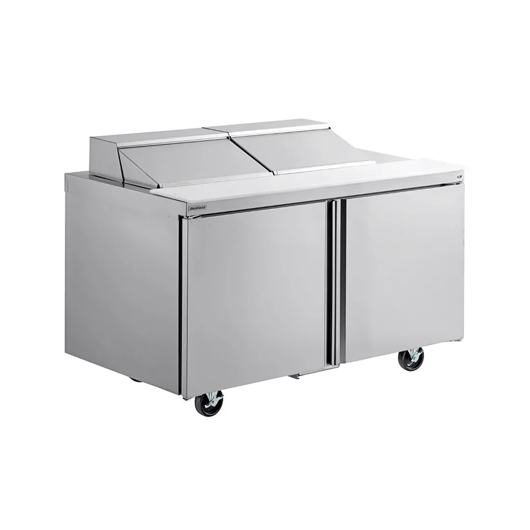 Delfield 4460NP-12 60" 2-Door Sandwich and Salad Prep Table, 12 Pans, 20.20 cu. ft.
