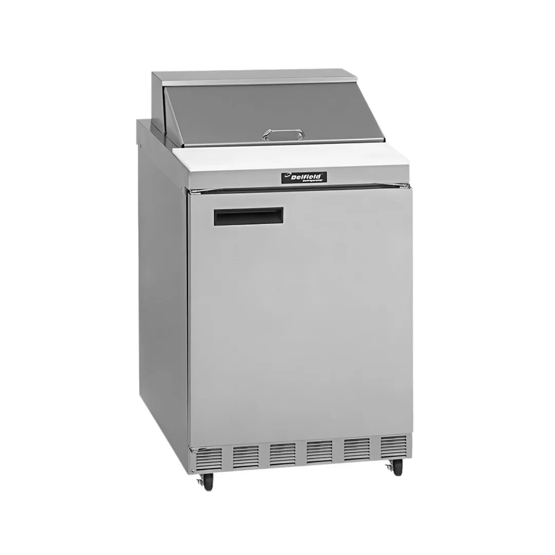 Delfield ST4427NP-6 27" 1-Door Sandwich and Salad Prep Table, 6 Pans, 8.2 cu. ft.