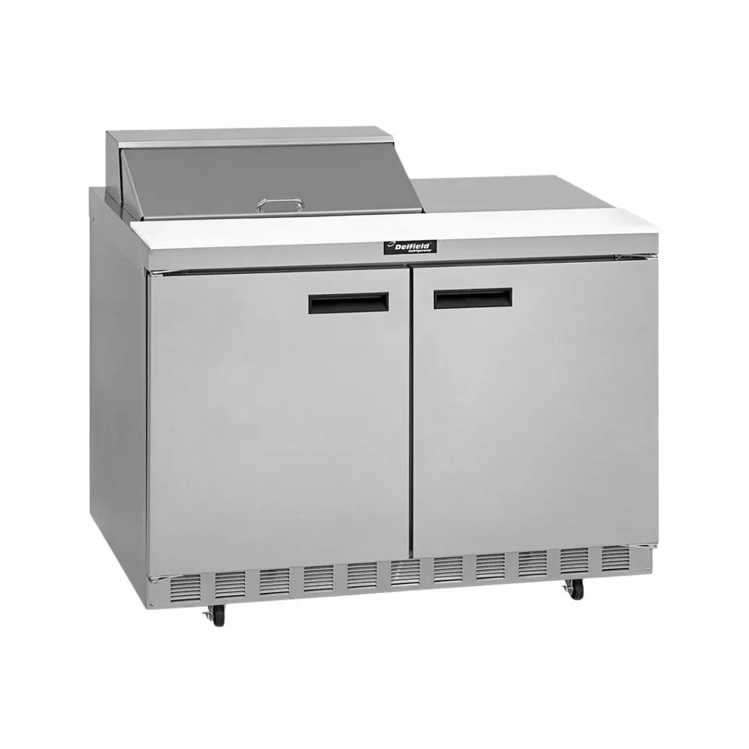 Delfield ST4448NP-6M 48" 2-Door Mega Top Sandwich and Salad Prep Table, 6 Pans
