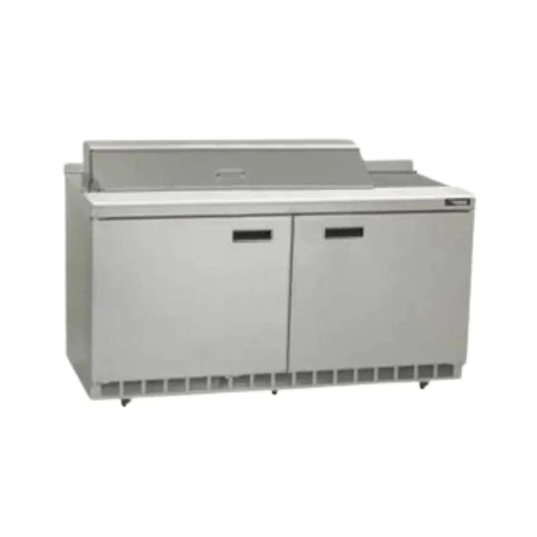 Delfield ST4460NP-12M 60" 2-Door Mega Top Sandwich and Salad Prep Table, 12 Pans, Stainless Steel