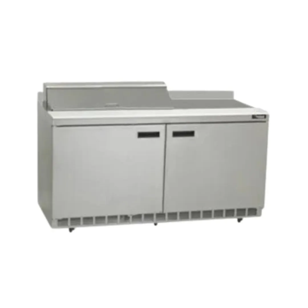 Delfield ST4460NP-8 60" 2-Door Sandwich and Salad Prep Table, 8 Pans, Stainless Steel