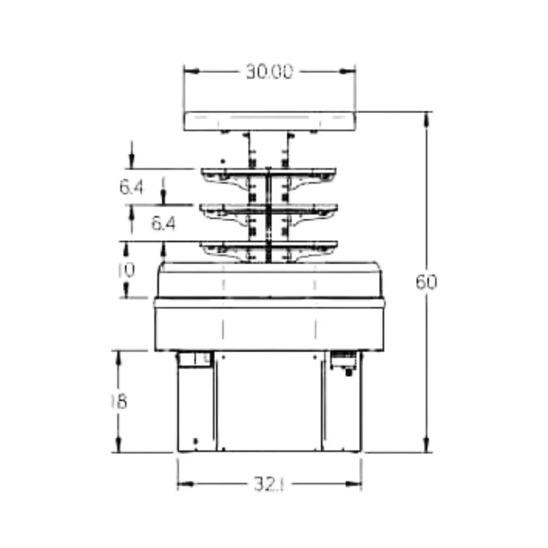 Federal Industries IMSS84SC-3 84" Refrigerated Self-Serve Island Merchandiser, 3 Shelves