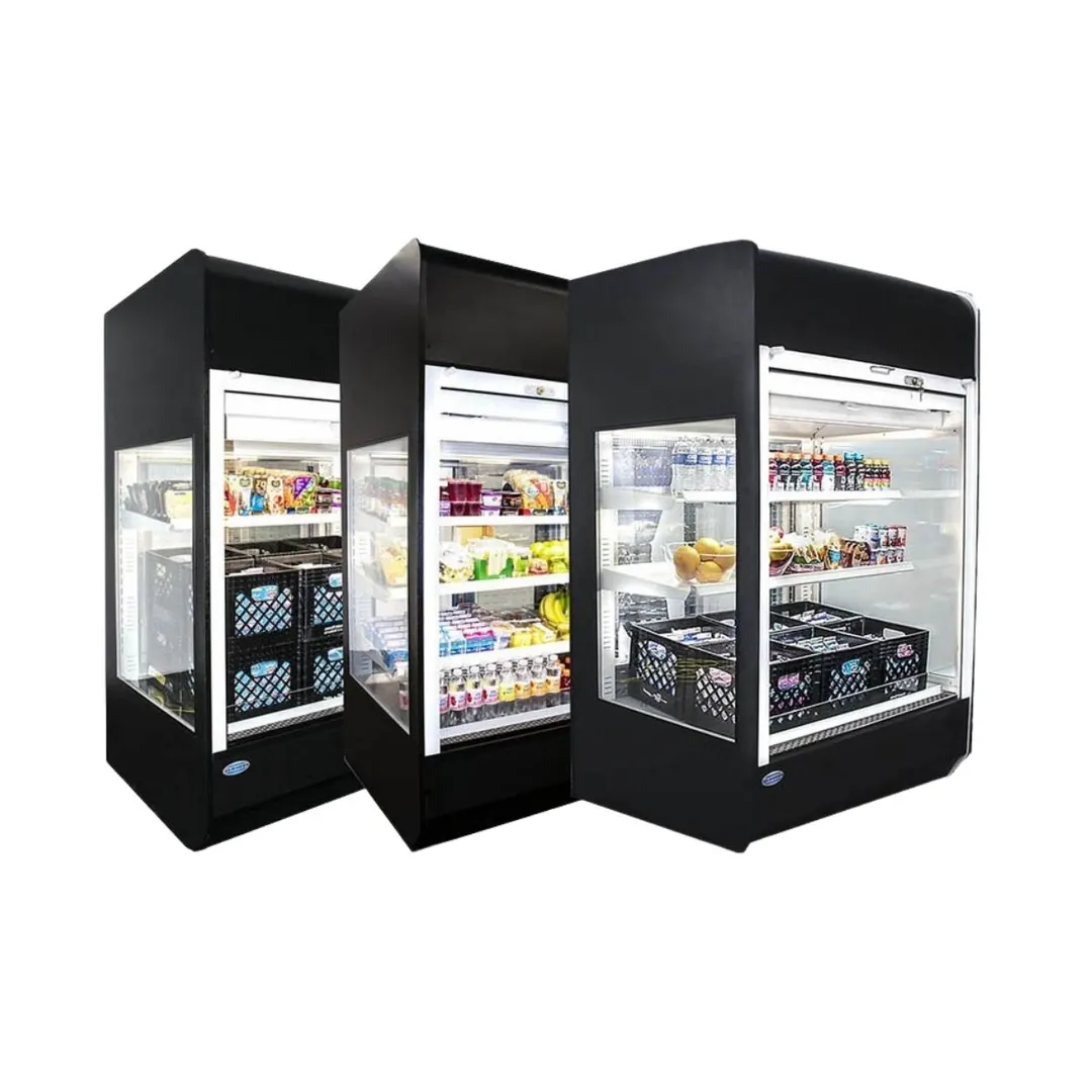 Federal Industries LMDM4878SC 49" Vertical Refrigerated Open Air Milk Merchandiser in Black