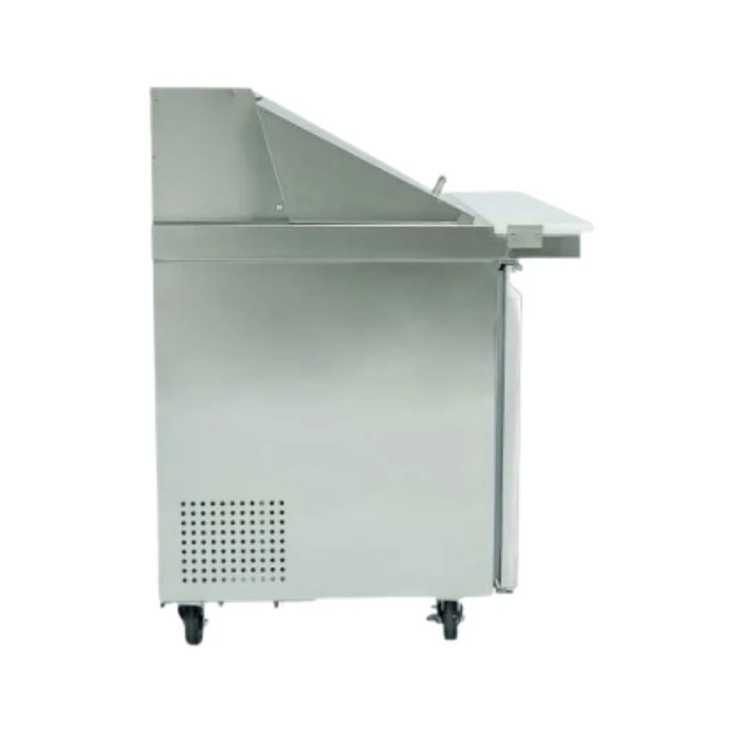 Norpole NE2R-SWMT 48" 2-Door Mega Top Sandwich and Salad Prep Table, 18 Pans
