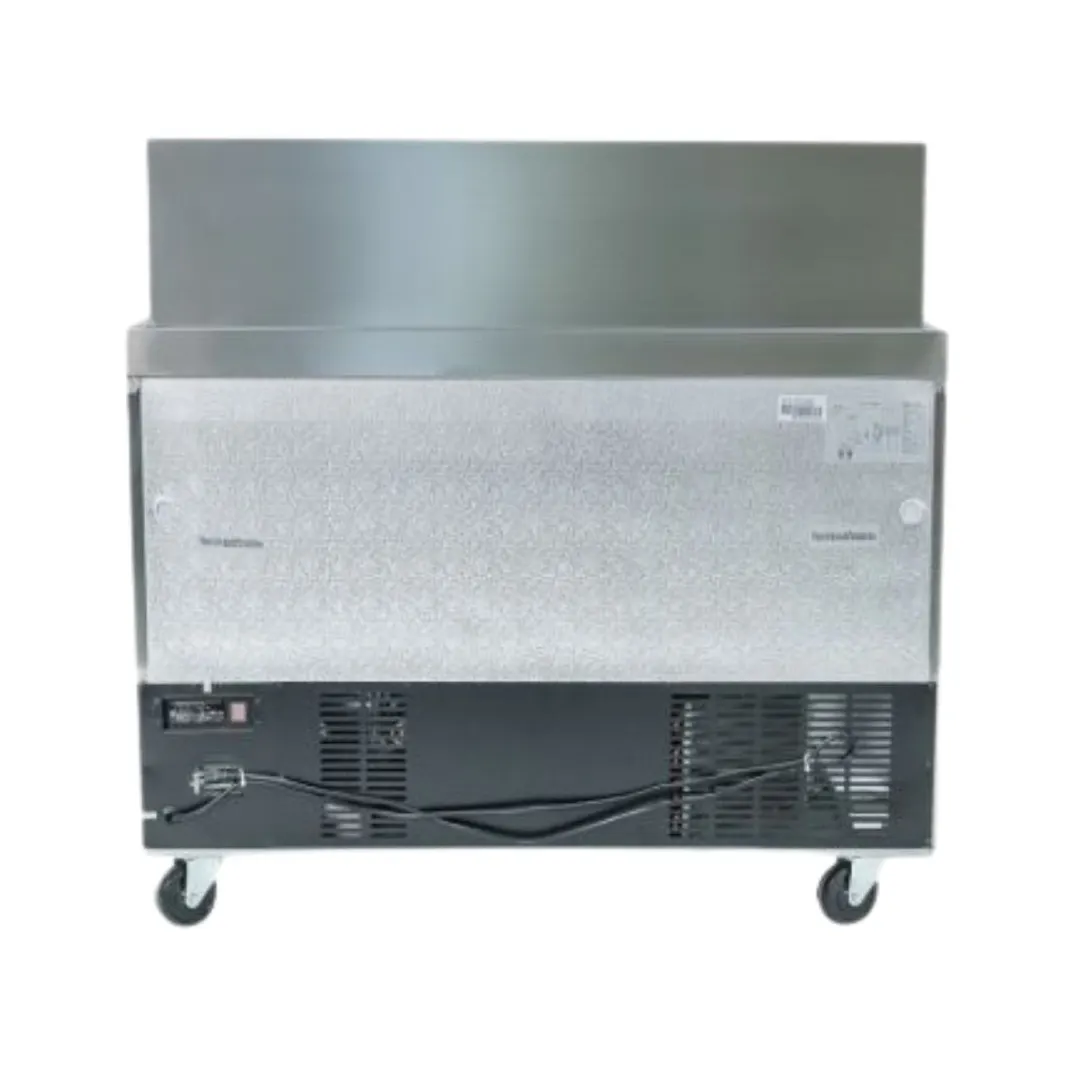 Norpole NE2R-SWMT 48" 2-Door Mega Top Sandwich and Salad Prep Table, 18 Pans