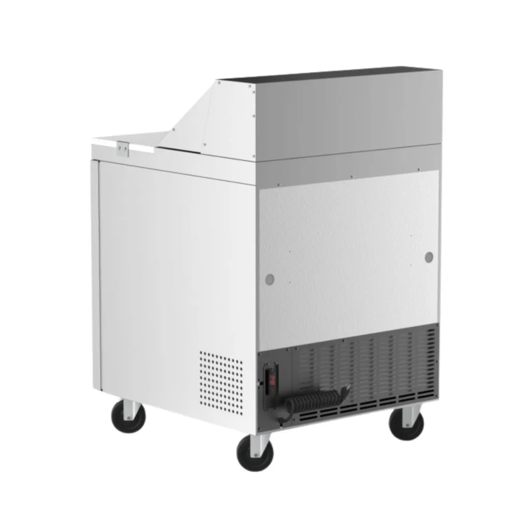 Coldline SP27 27" One Section Refrigerated Sandwich Prep Table, 8 Pans, Stainless Steel