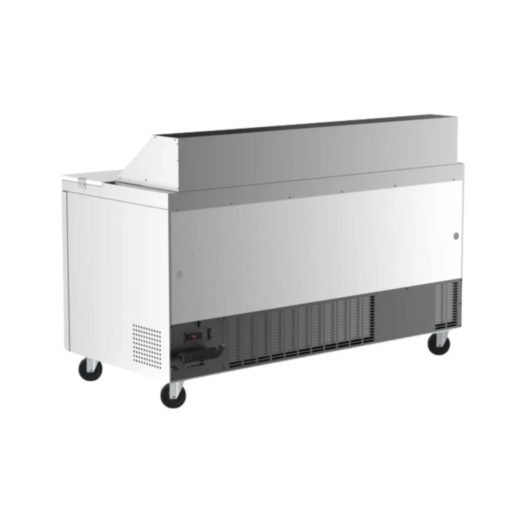 Coldline SP60 60" 2-Door Refrigerated Sandwich and Salad Prep Table, 16 Pans, Stainless Steel