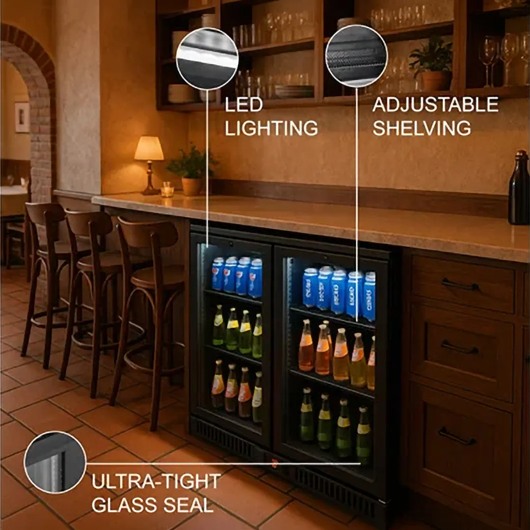 Vitlife Commercial VBBD-238H 35" Back Bar Cooler, 7.5 Cu Ft