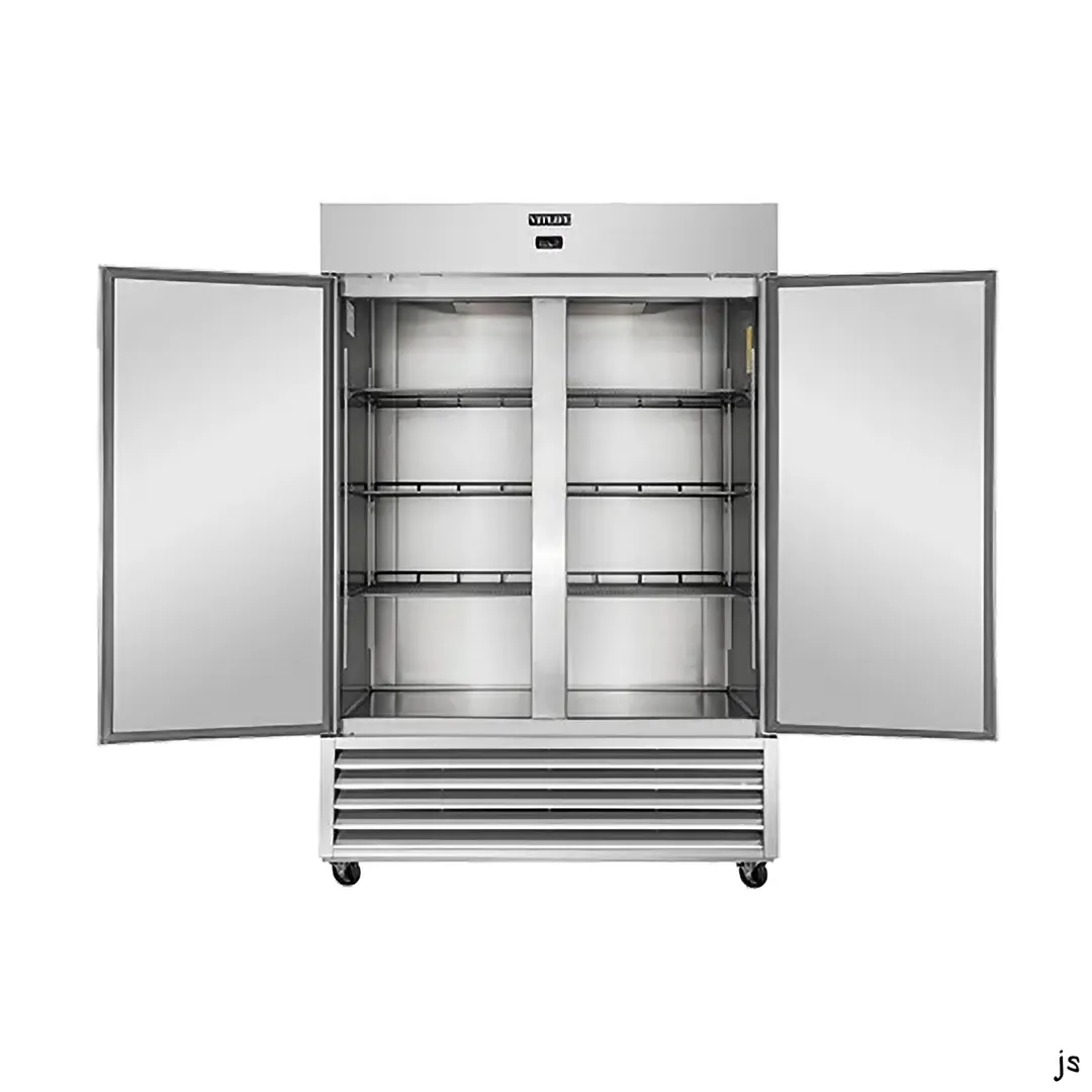 Vitlife Commercial VRB54F 54-1/8" 2-Solid Door Reach-In Freezer, Bottom Mount, 46 cu. ft.