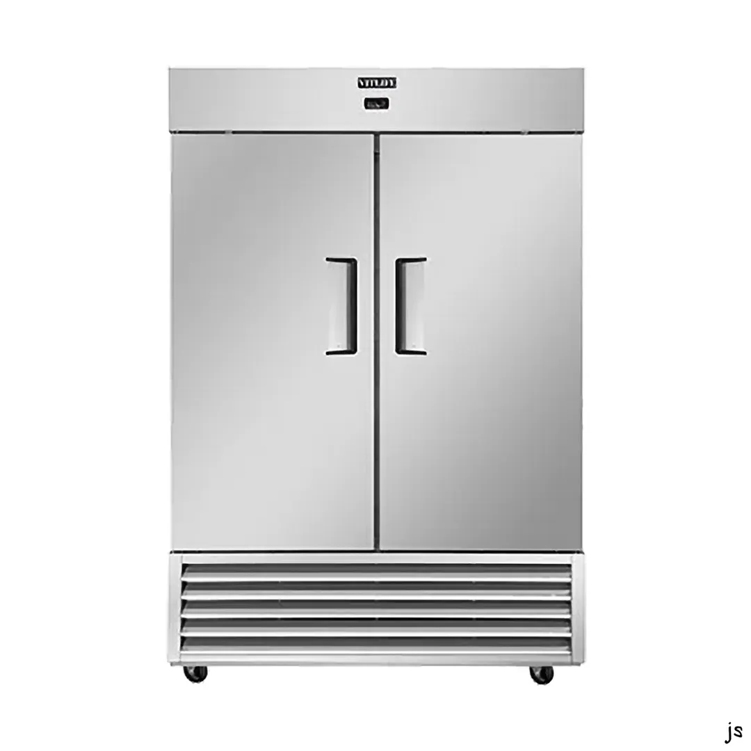 Vitlife Commercial VRB54R 54" 2-Solid Door Reach‑In Refrigerator, 46 cu. ft., Bottom Mounted Refrigeration
