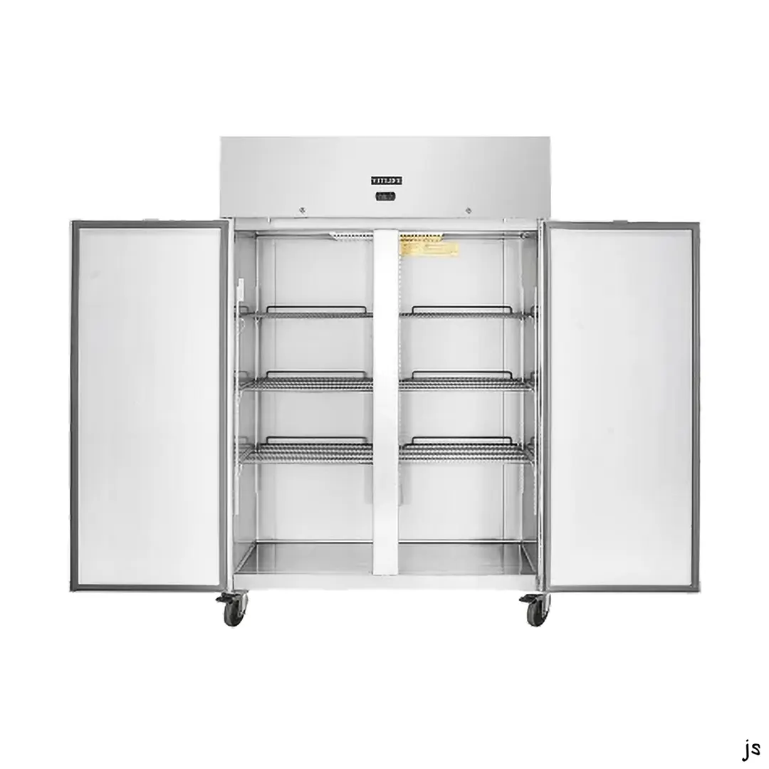 Vitlife Commercial VRT54R 54" 2-Solid Door Reach-In Refrigerator, 46 cu. ft. Stainless Steel, Top Mounted