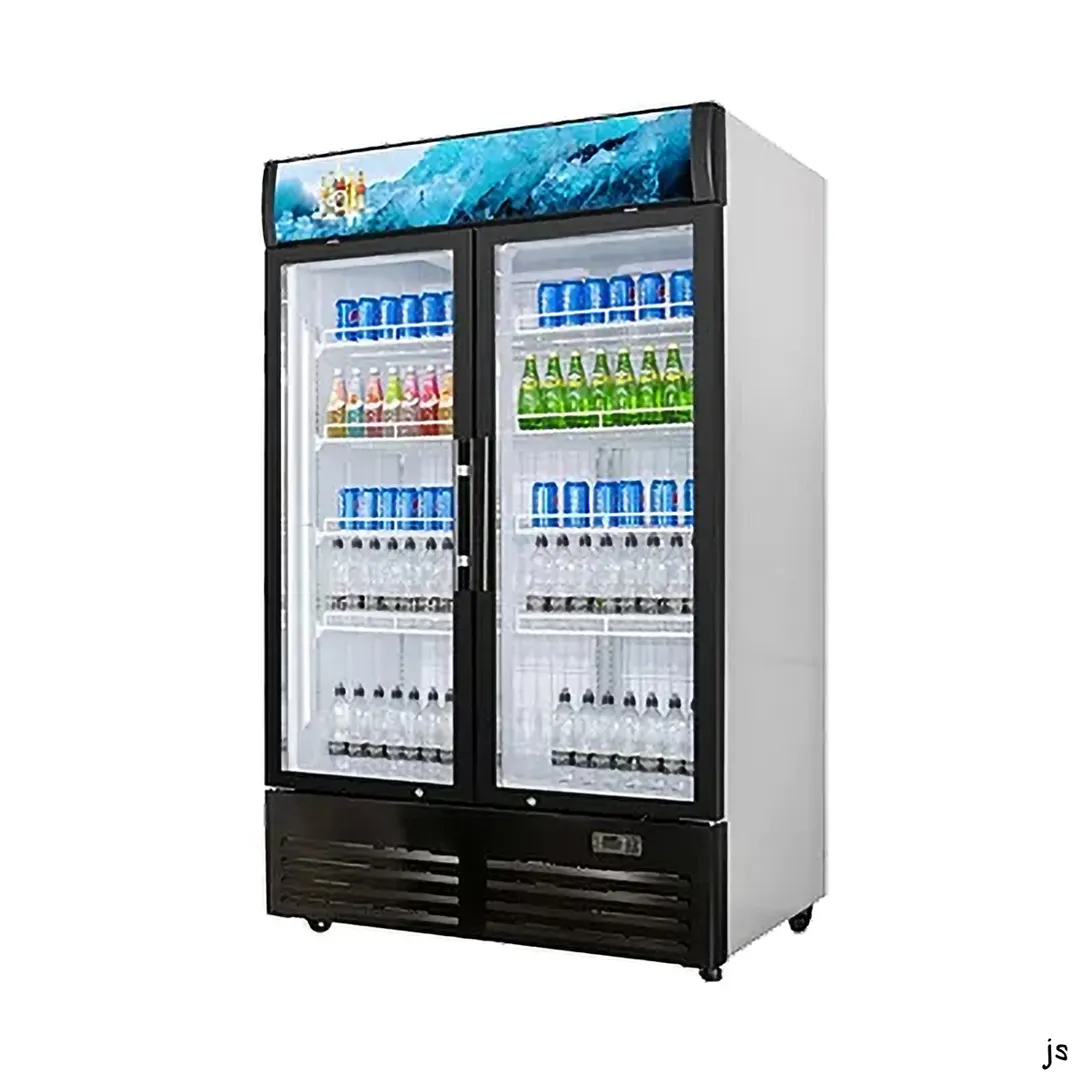 Vitlife Commercial VSC788VCW 40" 2-Glass Door Merchandiser Refrigerator w/ Canopy, 26.5  cu. ft.