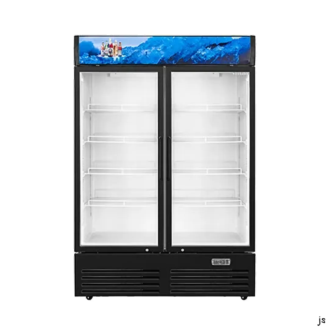 Vitlife Commercial VSC788VCW 40" 2-Glass Door Merchandiser Refrigerator w/ Canopy, 26.5  cu. ft.