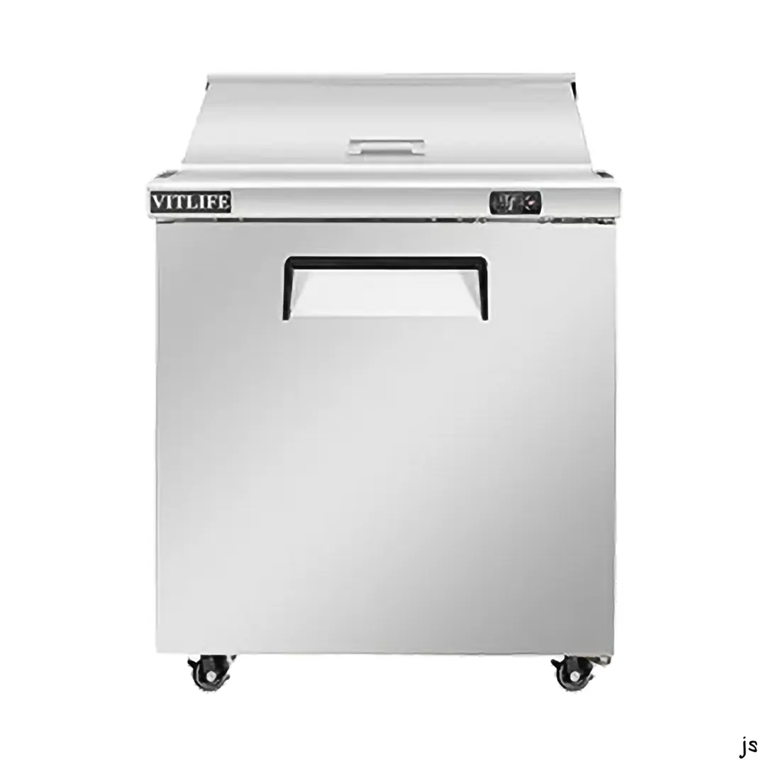 Vitlife Commercial VSP29 60" 1-Section Refrigerated Sandwich / Salad Prep Table, 7.6 cu. ft.