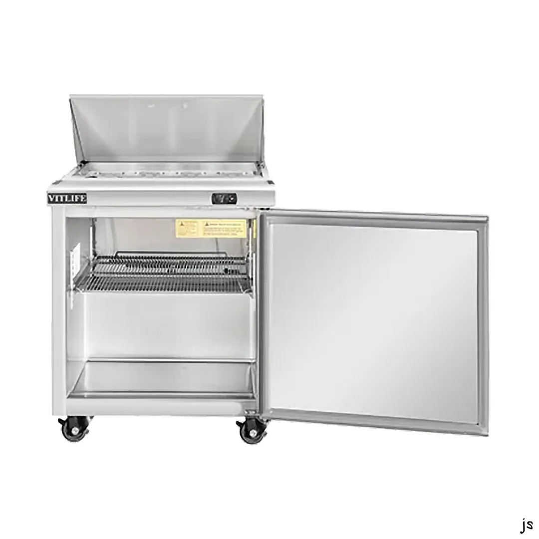 Vitlife Commercial VSP29 60" 1-Section Refrigerated Sandwich / Salad Prep Table, 7.6 cu. ft.