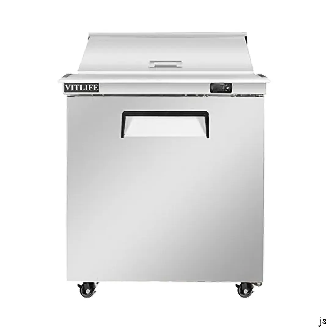 Vitlife Commercial VSP29M 29" Refrigerated Mega Top Sandwich / Salad Unit w/ 1 Door, 7.6 cu. ft.