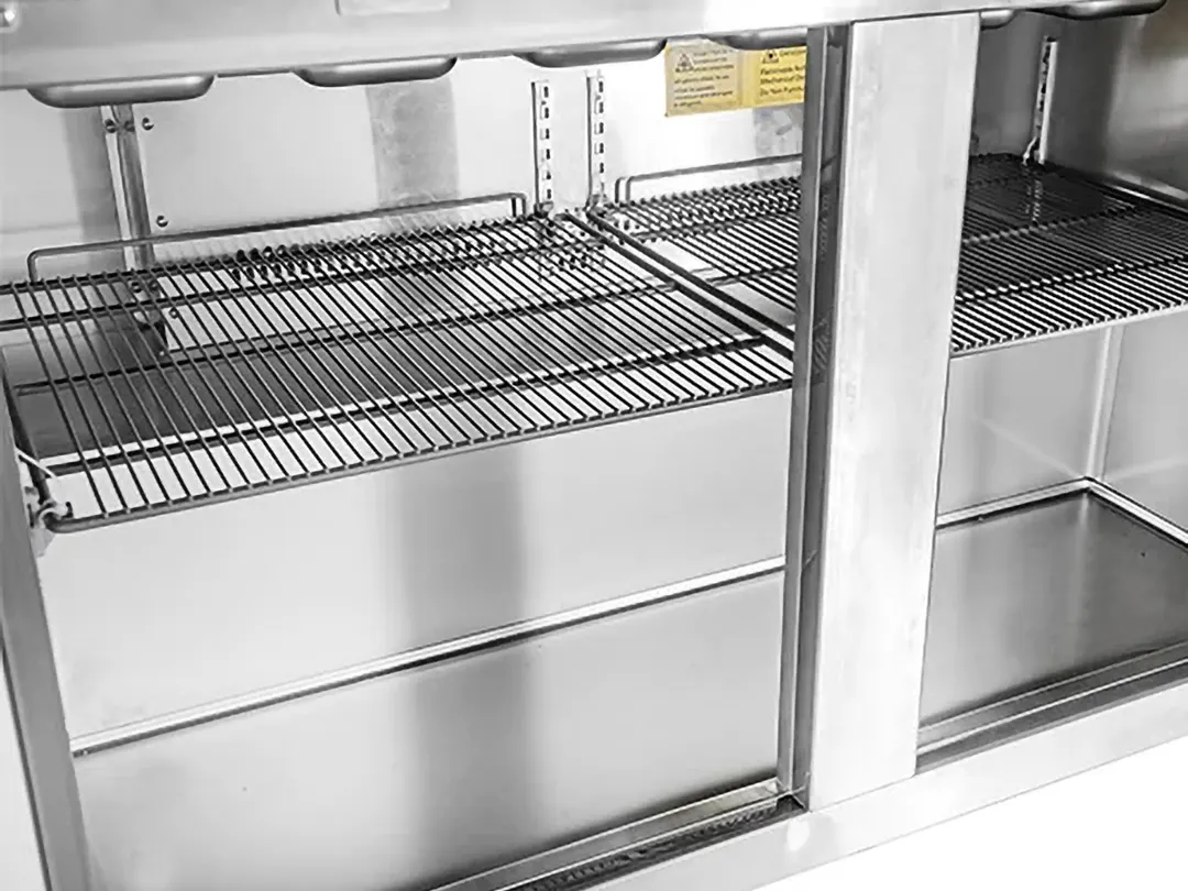 Vitlife Commercial VSP48 48" 2-Section Refrigerated Sandwich / Salad Prep Table, 13.8 cu. ft.