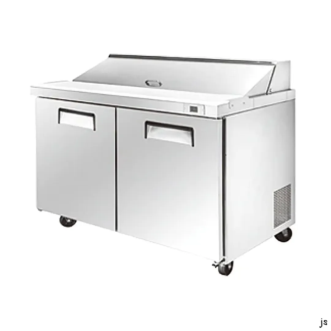 Vitlife Commercial VSP48M 48" Refrigerated Mega Top Sandwich / Salad Unit w/ 2 Door, 13.8 cu. ft.