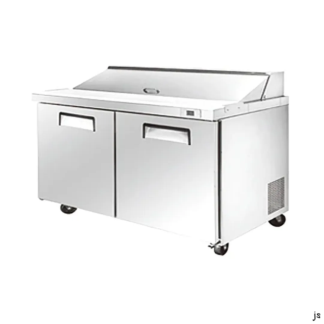 Vitlife Commercial VSP60 60" 2-Section Refrigerated Sandwich / Salad Prep Table, 17.8 cu. ft.