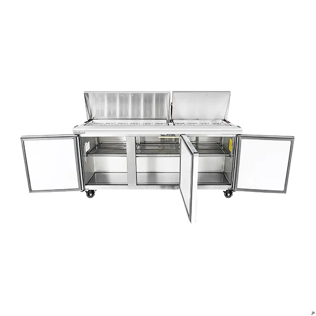 Vitlife Commercial VSP72M 72" Refrigerated Mega Top Sandwich / Salad Unit w/ 3 Door, 21.2 cu. ft.