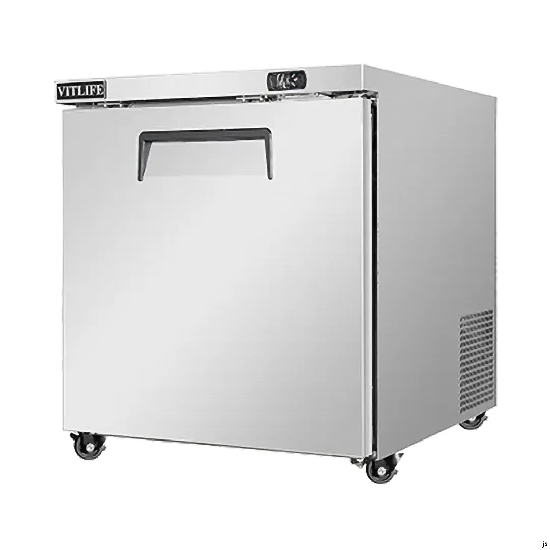 Vitlife Commercial VUC29R 29" 1-Solid Door Reach-In Undercounter Refrigerator, 6.7 cu. ft.