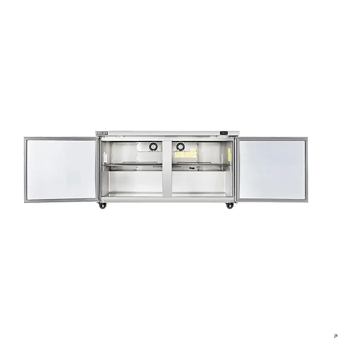 Vitlife Commercial VUC48F 48" 2-Door Reach-In Undercounter Freezer, Stainless Steel, 11.1 cu. ft.
