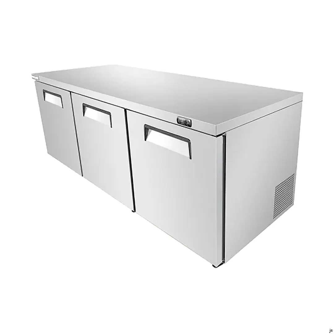 Vitlife Commercial VUC72R 72" 3-Solid Door Reach-In Undercounter Refrigerator, 16.6 cu. ft.