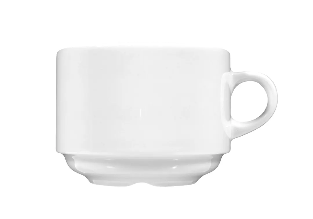 Seltmann 001-183298 Meran Cup, 3.4" Diameter, 8.4 Oz Capacity, White Stackable China Dinnerware Cup