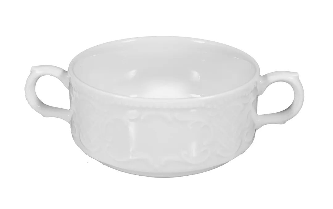 Seltmann 001-602242 Soup Cup, 9.5oz (8-9oz) Stackable Porcelain, Salzburg Design