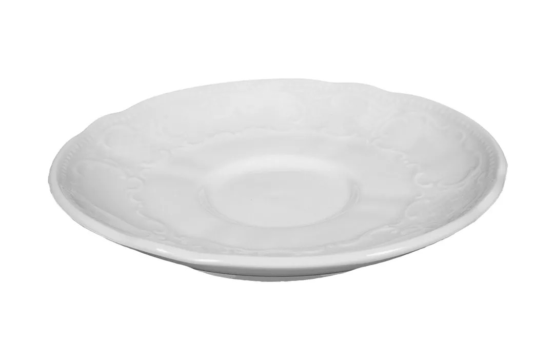 Seltmann 001-610860 Round Porcelain Saucer, 5.7" Diameter, White Finish, Dinnerware Accent