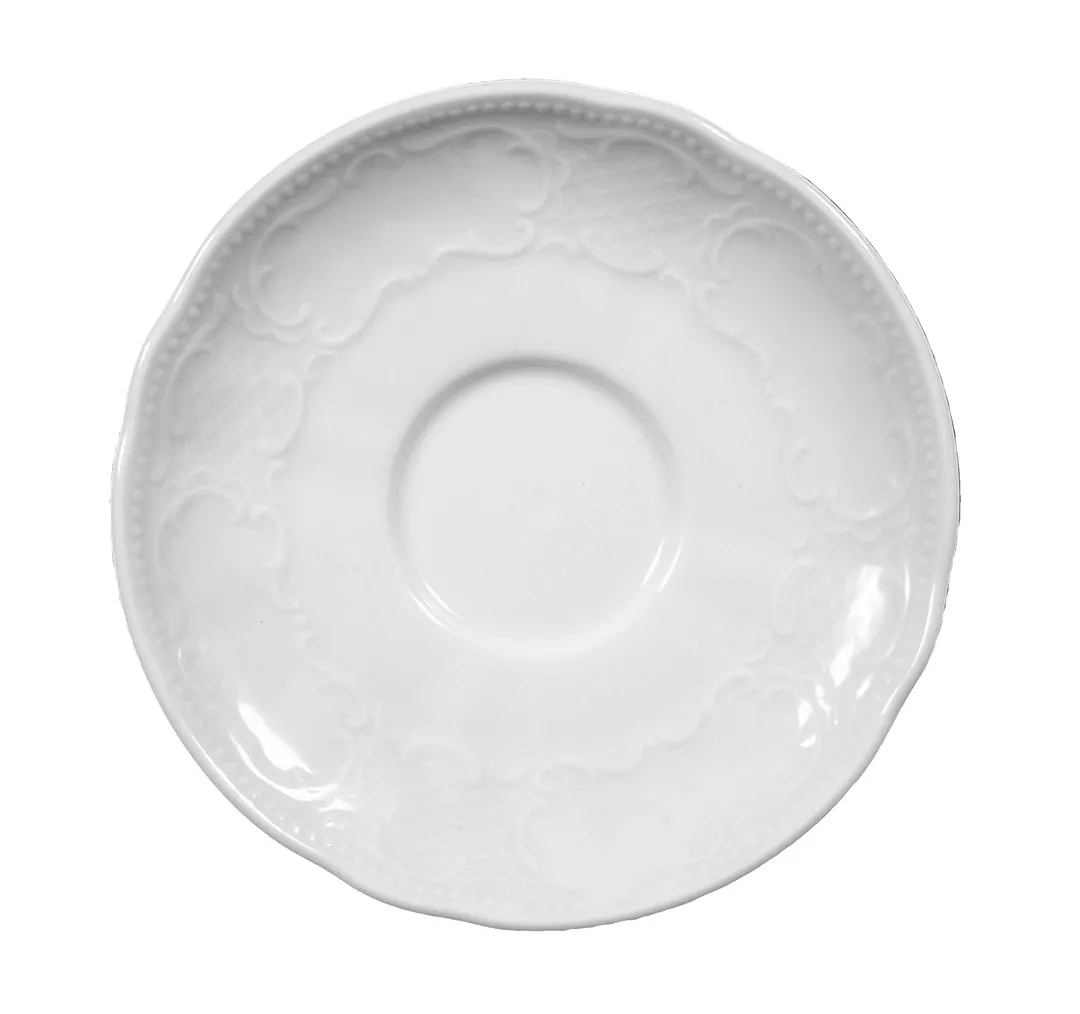 Seltmann 001-610860 Round Porcelain Saucer, 5.7" Diameter, White Finish, Dinnerware Accent