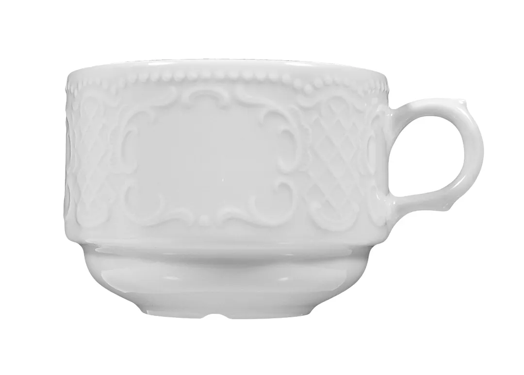 Seltmann 001-612504 Cup - 3.25" 8.4oz Stackable Porcelain Salzburg Elegant Dinnerware