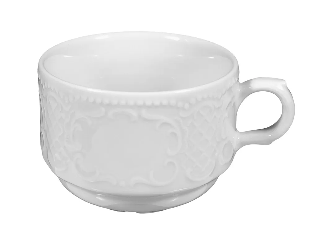 Seltmann 001-612504 Cup - 3.25" 8.4oz Stackable Porcelain Salzburg Elegant Dinnerware