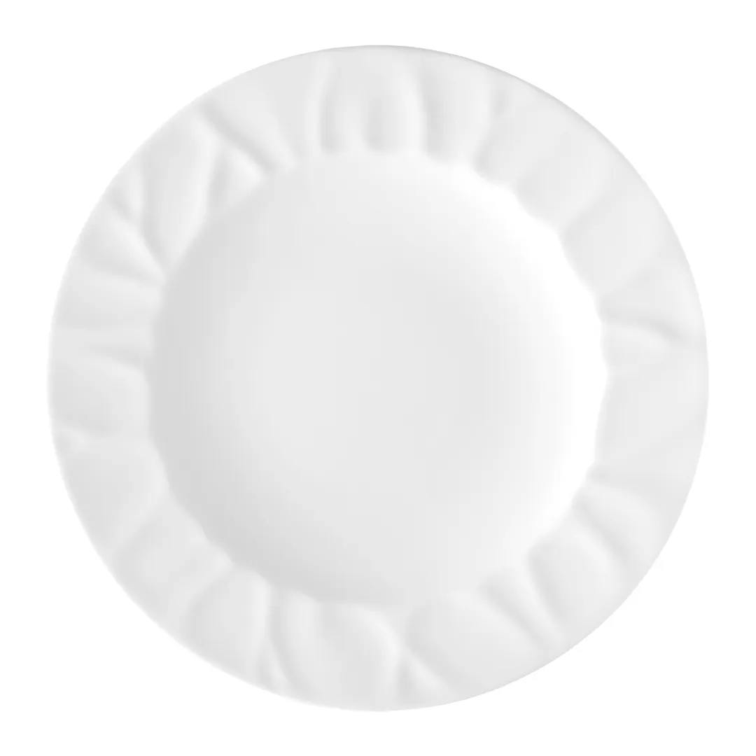 Seltmann 001-718564 - Round White Porcelain Dinner Plate, 8.94" Diameter, Venice Style